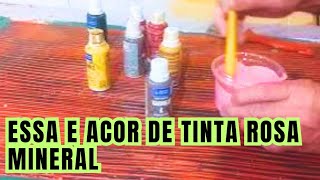 como fazer a cor de tinta rosa mineral com bisnaga xadrez brincando com as cores [upl. by Illak834]