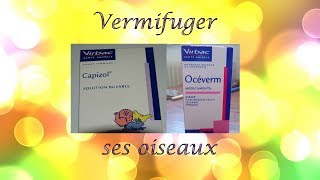 Soins VERMIFUGER SON OISEAU  Quand comment pourquoi avec quoi [upl. by Onileva]