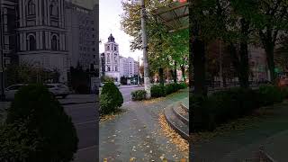 Zhytomyr October город улицы moment city walking autumn day Житомир Украина [upl. by Ahsinelg684]