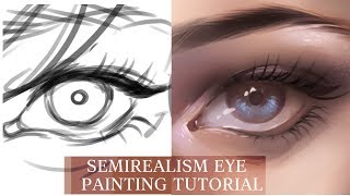 MediBang Semirealism Eye  TUTORIAL [upl. by Hairim]