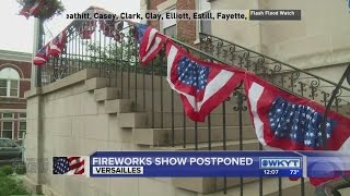 Versailles postpones fireworks show due to weather [upl. by Ardnaek]