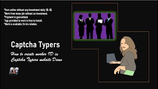 Captcha Typers  How to create worker ID in Captcha Typers website Demo [upl. by Muiram]