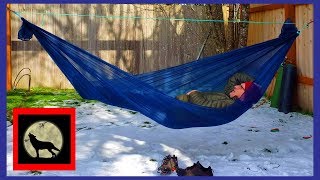 Hammock made of Bugnetting  DIY Hammock using RBTR 1oz Monolite Ripstop Mesh [upl. by Eugenia]