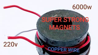 New technique i turn Copper wire and super strong magnets into 220v 6000w free energy generator [upl. by Imak]