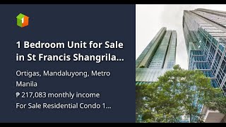 1 Bedroom Unit for Sale in St Francis Shangrila Place Mandaluyong City [upl. by Jilleen]