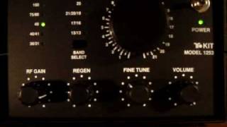 TenTec T1253 Regen SW Radio Kit SSB demonstration [upl. by Dixie863]