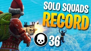 36 KILLS SOLO vs SQUADS Personal Record Fortnite Battle Royale [upl. by Ellehcam]