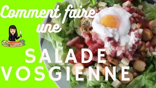 Recette salade Vosgienne facile et rapide à faire idéal comme idée repas pour le soir [upl. by Eldreda]