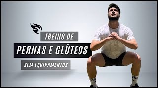 Treino de pernas e gluteos em casa sem equipamento  Hipertrofia e definição intenso [upl. by Ailemak]