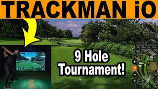 Trackman Golf Simulator Tournament Playing 9 Holes with Trackman iO Evian Resort [upl. by Kinimod]