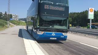 Resa med buss 676 från Roslags Näsby trafikplats till Mörby centrum [upl. by Omrelliug]