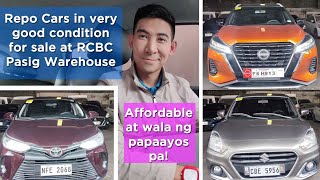 Bagong hatak na mga sasakyan na parang brand new ang condition repo cars for sale sa RCBC Pasig [upl. by Eseilana475]