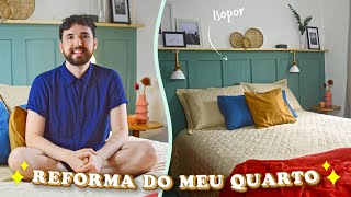 TRANSFORMANDO QUARTO GASTANDO POUCO  Como fazer BOISERIE de ISOPOR  DIY Room Makeover [upl. by Strander]