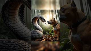 Pitbull vs King Cobra A Deadly Encounter pitbull snake shorts [upl. by Oiramed]