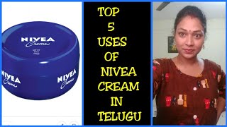 TOP 5 WAYS TO USES NIVEA CREAM IN TELUGUNIVEA తో అందాన్ని పెంచుకోండిMANA INTY TIPS [upl. by Delfine]