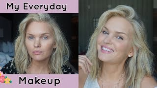 MY EVERYDAY MAKEUP ROUTINETUTORIAL with ROSACEA COVER UP [upl. by Sherj]