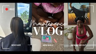 Bleaching My Natural Hair Salon Visit New Workout Plan amp SelfCare Vlog [upl. by Ylil604]