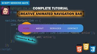 Creative Animated Navigation Bar with CSS Hover Effects amp Rotating Icons  Full Tutorial [upl. by Catt]