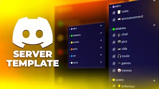 Create An EPIC DISCORD SERVER In 2024 FREE TEMPLATE [upl. by Wina287]