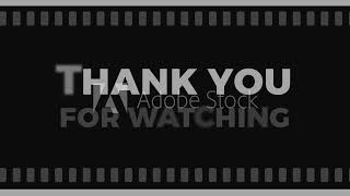 MY BEST ON ADOBESTOCK  Animated thank you for watching text with film roll background [upl. by Harias971]