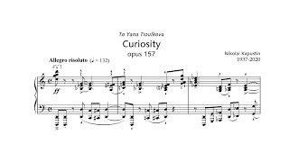 Nikolai Kapustin  Curiosity Op 157 with score [upl. by Ahsurej]