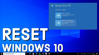 Windows 10  How To Reset Windows To Factory Settings Without Installation Disc [upl. by Meares]