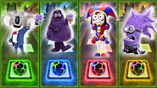 ILLUMATIONS SING THRILLER 🆚 GRIMACE SHAKE McDONALDS 🆚 POMNI 🆚 MINIONS TILES HOP COFFIN DANCE SONG [upl. by Lah195]