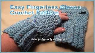 Easy Fingerless Gloves Crochet Pattern [upl. by Augustus114]