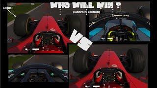 W11 vs W15 vs F2004 vs F2004 w Slicks Bahrain [upl. by Ardnazil948]