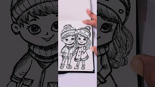 DIV Cute cartoon character drawing ideasviralvideo art bts drawing new status cartoon shorts [upl. by Amii]