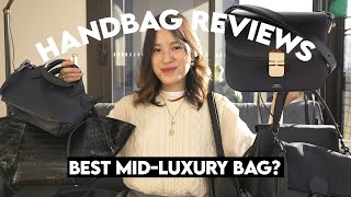 BEST MIDRANGE LUXURY BAGS  Reviewing 8 Popular Handbags 2023 [upl. by Carri670]