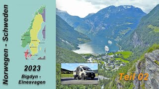 2023 Norwegen  Schweden Teil 02 Bygdin  Elnesvagen Mit dem Robeta Kastenwagen unterwegs [upl. by Aronle]