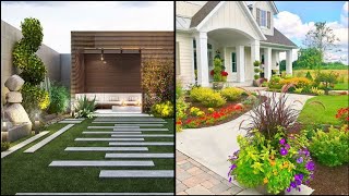 Top 60 Front Yard Garden Landscaping ldeas2024 Home Backyard Patio Design  House Exterior Design [upl. by Stronski]