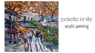 How to make palette knife acrylic painting demonsration dekvoArt [upl. by Patrica128]