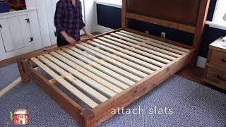 diy wood bed [upl. by Finbur]