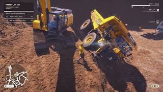 Doosan DL550 SANY SRT45 CAT 349F soil parking lot construction simulator [upl. by Nnayd]