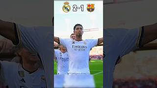 Real Madrid vs Barcelona 🤯🔥 Bellingham brace La Liga 2023 shorts football youtube [upl. by Adria586]