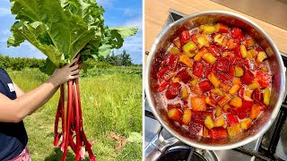 Homemade Rhubarb Jam  Williams Kitchen [upl. by Airtemad]