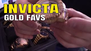 Invicta Gold Watch  My Favorite Gold Invicta Watches  Gold Invicta Watches [upl. by Leddy]