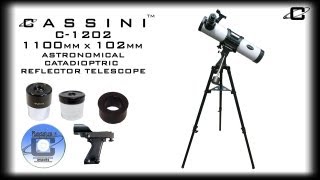 CASSINI C1202 1100MM X 102MM Catadioptric Reflector Telescope [upl. by Hube]