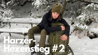 Harzer Hexenstieg im Winter  110 km Wandern amp Ausrüstung Part 2  Sabrina Outdoor [upl. by Annawahs]