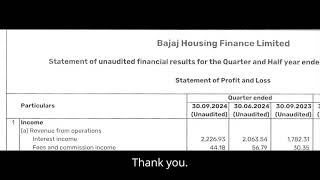 Bajaj Housing Finance Q2 Results  Bajaj Housing Finance Results Today Bajaj Housing Finance Latest [upl. by Luben]