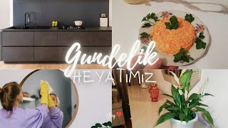 Metbex ve Qonaq otaği temizliyi 🤭Kök salati hazirladim 😋 🌸 Gündelik Heyatimiz ❣️ [upl. by Anwadal]