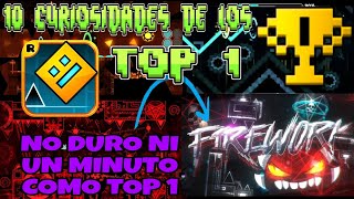 10 CURIOSIDADES de los TOP 1 DE GEOMETRY DASH [upl. by Carlisle]