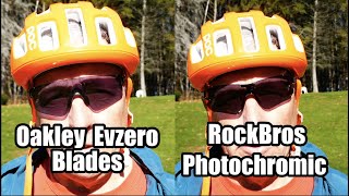 Oakley Evzero Blades vs ROCKBROS Photochromic Cycling Sunglasses Review Comparison [upl. by Staley103]