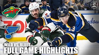 Minnesota Wild vs St Louis Blues  Full Game Highlights  ESPN NHL [upl. by Aicssej]