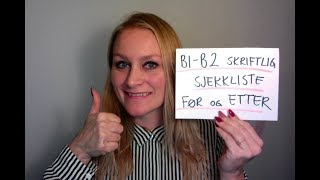 Video 477 Sjekkliste for B1B2 norskprøve skriftlig før og etter [upl. by Akinas918]