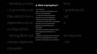 What is Spring boot springboot java springboot2024 java2024 [upl. by Strader]