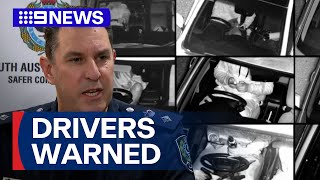 Police issue stern warning after over 30000 drivers snapped using phones  9 News Australia [upl. by Mungam7]