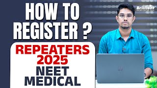 How To Register   REPEATERS 2025  NEET MEDICAL [upl. by Iblok]